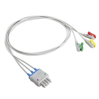 Kabel BR-906P BR-903PA K911A Nihon Kohden ECG stellte der 3 Führungs-Grabscher-Clip ein, um zu verdoppeln 4 Pin Connector