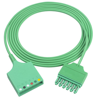 Stamm-Adapter-Kabel Drager ECG Siemens Draeger MS16256 6Lead ECG Erweiterungs-Stamm verkabeln einzelnes Pin Connector