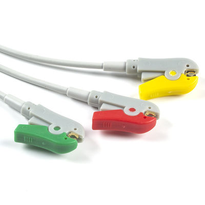 Kabel AAMI 6Pin ECG und Führung der Leitungsdraht-3 Kabel der Iec-Andruckleiste-ECG