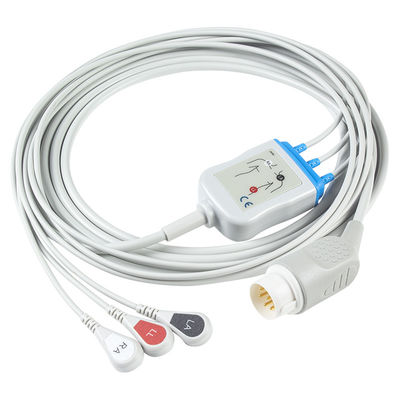 Kabel Philips 8Pin ECG des Kabel-und Leitungsdraht-3Lead M1735A Verschluss-ECG