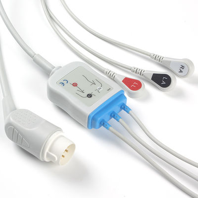 Kabel Philips 8Pin ECG des Kabel-und Leitungsdraht-3Lead M1735A Verschluss-ECG