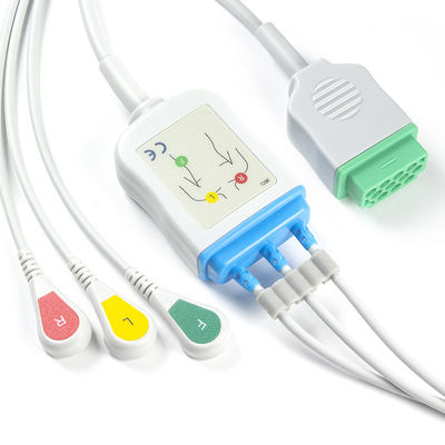GE Marquette 2021141-002 2001292-001 ECG-Kabel-und -leitungsdraht-3 Führung Iec-Verschluss 11pin Kabel Verbindungsstück-ECG