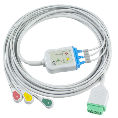 GE Marquette 2021141-002 2001292-001 ECG-Kabel-und -leitungsdraht-3 Führung Iec-Verschluss 11pin Kabel Verbindungsstück-ECG