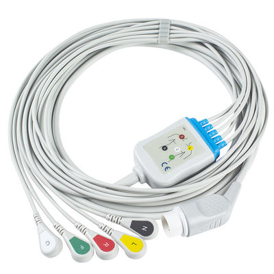 Der Philips-Erwachsen-ECG Kabel Kabel-und Leitungsdraht-8pin 3 Führungs-des Verschluss-ECG