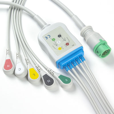 Mindray Datascope 040-000963-00 Kabel EA6252B ECG und Verbindungsstück ECG der Leitungsdraht-12pin verkabeln 5 Führung Iec-Verschluss