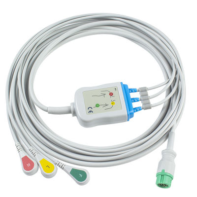 Verbindungsstück ECG Nihon Kohden ECG Kabel-und Leitungsdraht-CB-72353P 11pin OEC-6102A verkabeln 3 Führung Iec-Verschluss