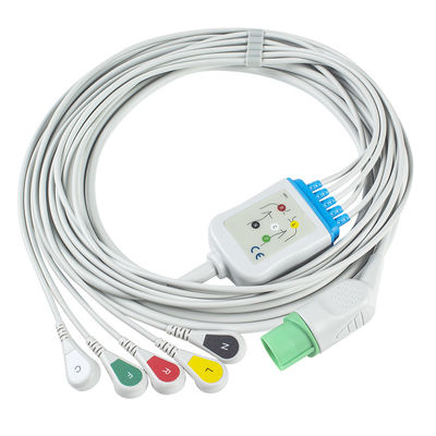 Verbindungsstück ECG Nihon Kohden TEC-7631C ECG Kabel-und Leitungsdraht-11pin verkabeln 5 Führung Iec-Verschluss