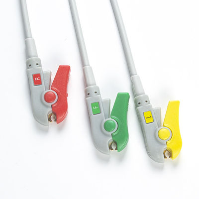 Neue BM3 BM5 ECG Kabel und Leitungsdrähte 12 Pin Connector ECG Bionet verkabeln 3 Führung Iec-Grabscher-Clip