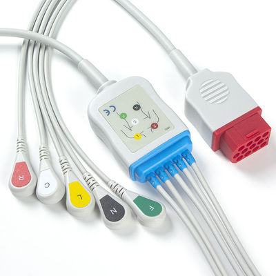 Reißen neue BM3 BM5 BM7 5 Kabel und Leitungsdrähte Bionet Führungs-ECG Stift ECG-Kabel Iecs 12