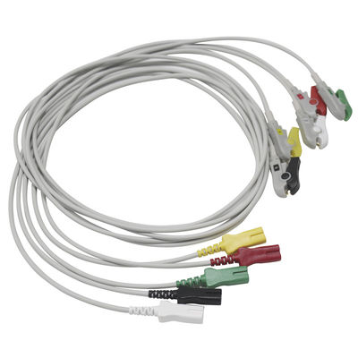 LL EKG Leadwires 5 Lead Snap Grabber Typ Dual Pin AAMI 6PIN Bionet Datex S-iemens GE-Hellige Kontron