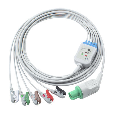Hellige Kompatibles EKG-Kabel mit direktem Anschluss und Leitungen 5Lead AHA Grabber