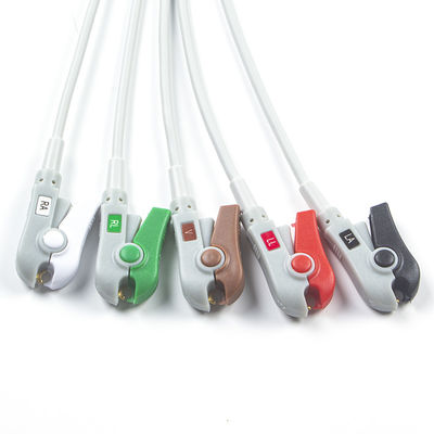 Hellige Kompatibles EKG-Kabel mit direktem Anschluss und Leitungen 5Lead AHA Grabber