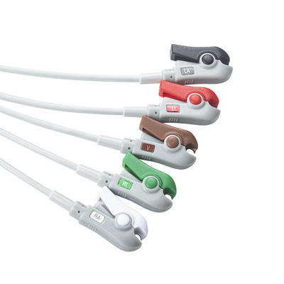Hellige Kompatibles EKG-Kabel mit direktem Anschluss und Leitungen 5Lead AHA Grabber