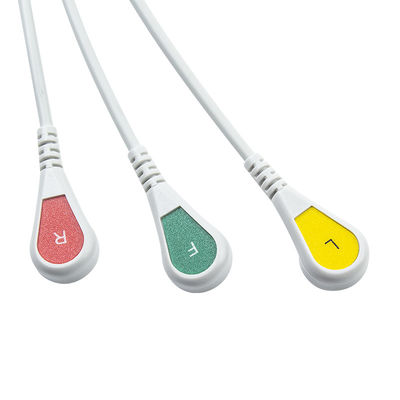 Hellige-kompatibles EKG-Kabel mit direktem Anschluss und Leitungen für 3Lead IEC Snap