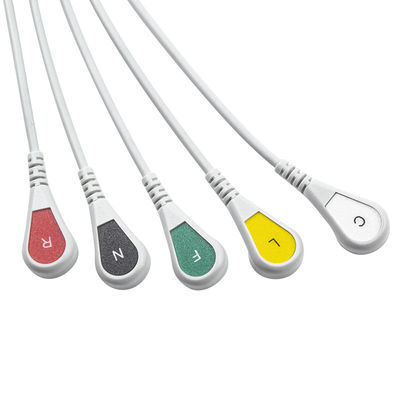 Kompatibles S-iemens Drager 5 Lead Iec Snap Ecg Lead Kabel / Ecg Lead Draht Set