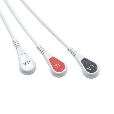 Für Welch Allyn kompatibel Aha Iec Ecg Kabel 008-0880-00 3 Lead Aha Snap
