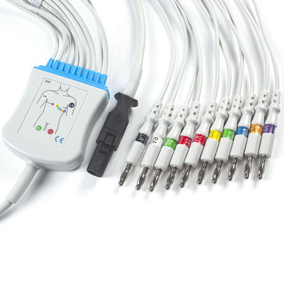 Q-Druck 60-00181-01 Mortara 60-00180-01 EKG Kabel und Leitungsdrähte 12 Pin Iec-Banane 4,0