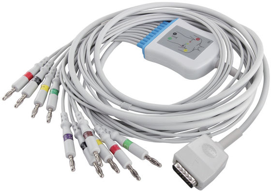 EKG Nihon Kohden 45502-NK Kabel-Q-Druck ECG EKG Kabel für 5151A 5403A BSM-6501A und Bananen-Verbindungsstück Leitungsdrähte Iecs 4,0