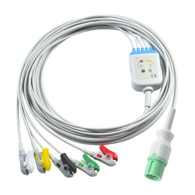 Kontec EKG Kabel und Leitungen 7-Pin-Anschluss CMS 7000 8000 5000 Neues Modell EKG Kabel 5Lead Grabber
