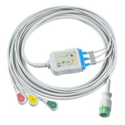 Zoll einteiliges EKG-Kabel und Leitungen 6Pin EKG-Kabel 3Kanal EKG-Kabel