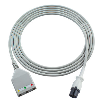 AAMI 6Pin EKG-Ständerkabel Edan LL-Stil 3lead Kabel 1.30M