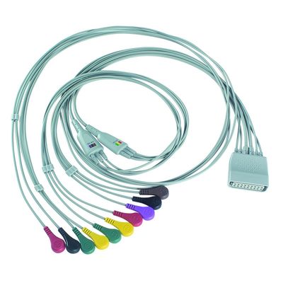 Kompatibel für PH Telemetrie Holter EKG 10Lead EKG Kabel Holter IEC Snap