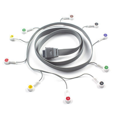 Grau 10 Blei EKG Holter Kabel kompatibel für Edan Biomedizinisches Instrument IEC Snap