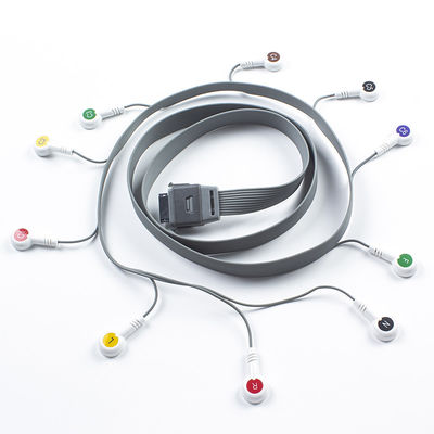 Grau 10 Blei EKG Holter Kabel kompatibel für Edan Biomedizinisches Instrument IEC Snap