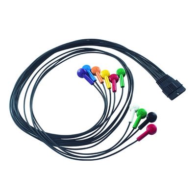 IEC/AHA Farbcodierung Schiller MS-12 Blau kompatibles EKG-Patientenkabel für FT-1400331