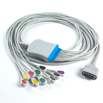 EDAN Dx12 10Lead EKG Holter Kabel Snap 2.2M Stammkabel und Leitungen Länge 0,8/1,2M