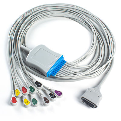 EDAN Dx12 10Lead EKG Holter Kabel Snap 2.2M Stammkabel und Leitungen Länge 0,8/1,2M