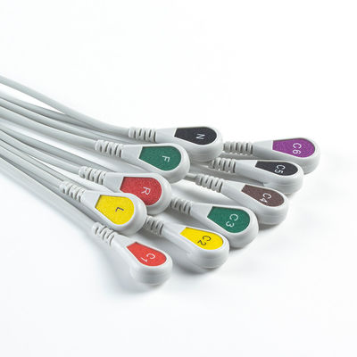 EDAN Dx12 10Lead EKG Holter Kabel Snap 2.2M Stammkabel und Leitungen Länge 0,8/1,2M