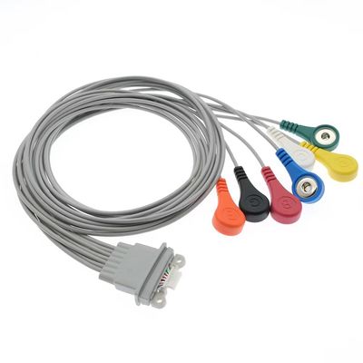 Kompatibel mit Schiller Medilog AR12 Plus EKG Holter Kabel 7Lead IEC Snap AR4 Plus FD5