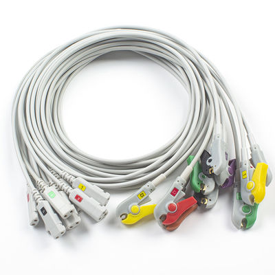 Konzentriertes EKG-Blei Kompatibel mit Latexfreiem 10Lead-EKG-Diagnose-Kabel IEC Grabber