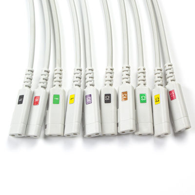 Konzentriertes EKG-Blei Kompatibel mit Latexfreiem 10Lead-EKG-Diagnose-Kabel IEC Grabber