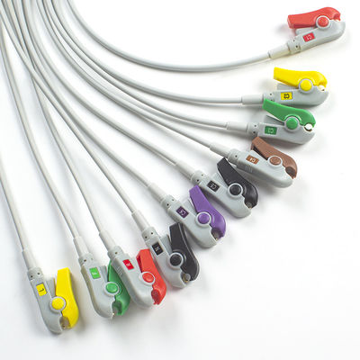 Konzentriertes EKG-Blei Kompatibel mit Latexfreiem 10Lead-EKG-Diagnose-Kabel IEC Grabber