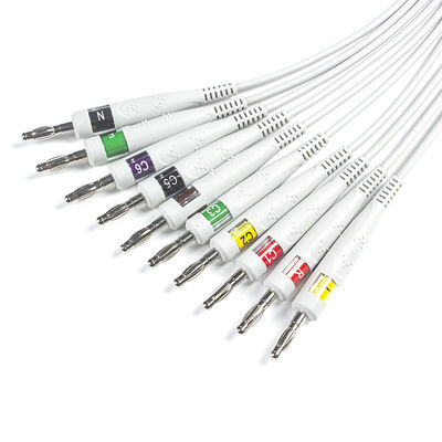 Kompatibles GE EKG-Diagnose-Kabel 10Lead IEC Banana für GE AM4, AM5, CASE 12, CASE 15, CASE 16, CENTRA MAC12