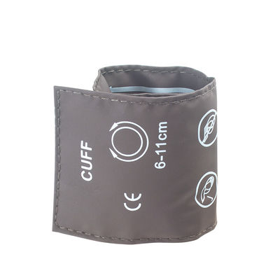 Tasche Verpackung Neugeborener NIBP Manschette Einzelröhre 6-11cm TPU Manschette Braun