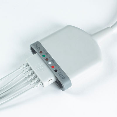 Kompatibel mit Multimed 6 Pod Patient Cable 3.5M 6Lead EKG mit SpO2/Temperatur/EKG Funktion