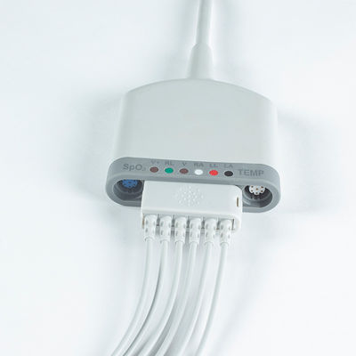 Kompatibel mit Multimed 6 Pod Patient Cable 3.5M 6Lead EKG mit SpO2/Temperatur/EKG Funktion