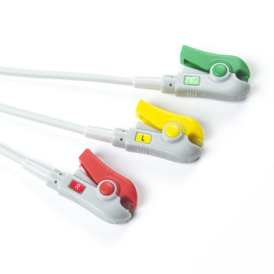1m 3,0 Durchmesser Halbfertiges EKG-Kabel 3Lead IEC Grabber ohne Stecker mit 24 Monaten Haltbarkeit