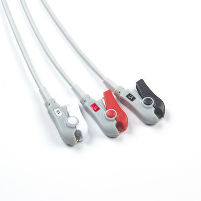EKG-Teile 3 Blei AHA Grabber EKG-Kabelmontage Langlebig 24 Monate Haltbarkeit
