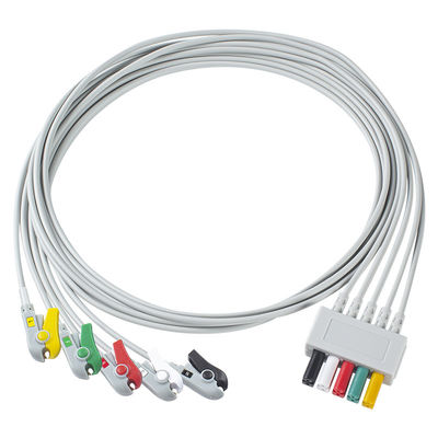 S-iemens Patientenkabel EKG 5 Blei S-iemens IEC Grabber EKG Blei für Erwachsene oder Kinder in grau
