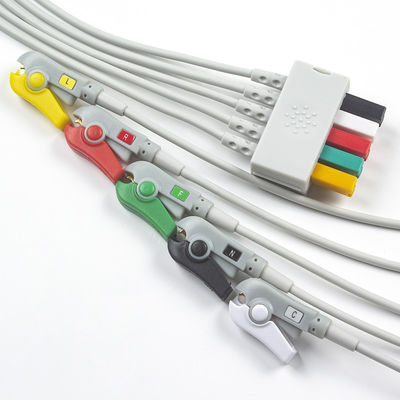 S-iemens Patientenkabel EKG 5 Blei S-iemens IEC Grabber EKG Blei für Erwachsene oder Kinder in grau