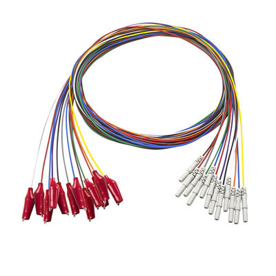 Grabscher Art des Lärms 1.5mm mit weiche EMG-Leitungsdraht-Elektrode EEG Gold Außengehäuse Krokodilklemme EEG Elektroden überzogener