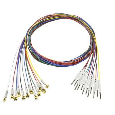 3,5 Monostecker EEG Schalen-Art Goldkappen-Elektroden EEG EMG-Leitungsdraht-Elektrode