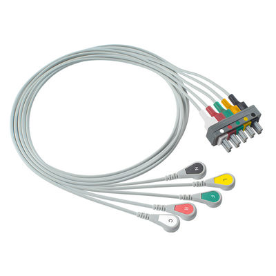 Abnehmbarer 5 Führungs-Verschluss Iec-EKG Leitungsdraht Philips M1633A M1625A M1621A 989803104571