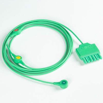 Wiederverwendbare EKG-Kabel Dräger S-iemens Monolead 3-Kanal IEC Snap MS14555 EKG-Kabel