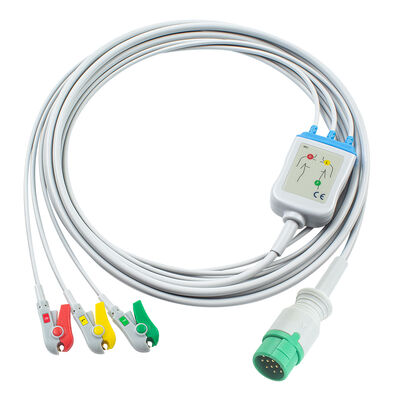 Emtel Fx2000 EKG-Kabel und Schleuderdraht 12-Pin-Konnektor EKG-Kabel 3 5 Schleuderaufnahme IEC AHA