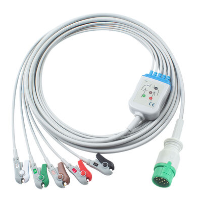 Emtel Fx2000 EKG-Kabel und Schleuderdraht 12-Pin-Konnektor EKG-Kabel 3 5 Schleuderaufnahme IEC AHA